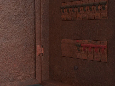 Rusted Power Box 3D Model