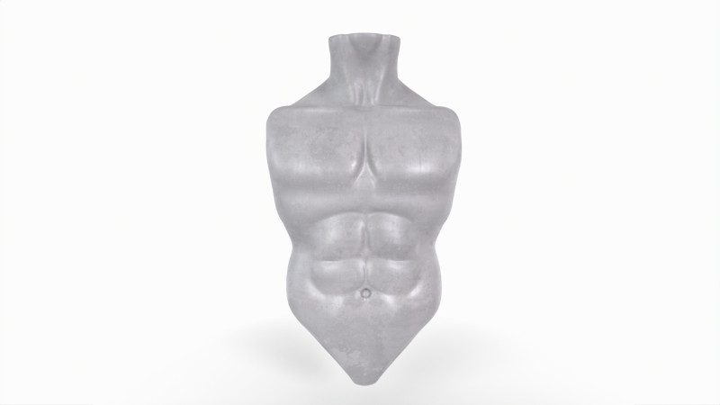 Male Torso Base Mesh Model do druku 3D .c4d .max .obj .3ds .fbx .stl .blend 