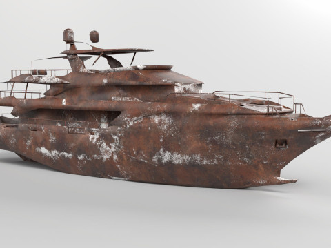 Shredded Scrap Yacht Model 3D