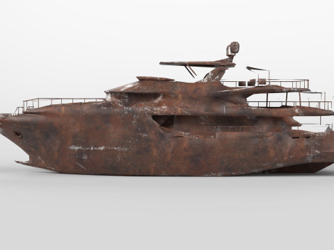 Shredded Scrap Yacht Model 3D