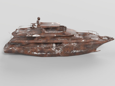 Shredded Scrap Yacht Model 3D