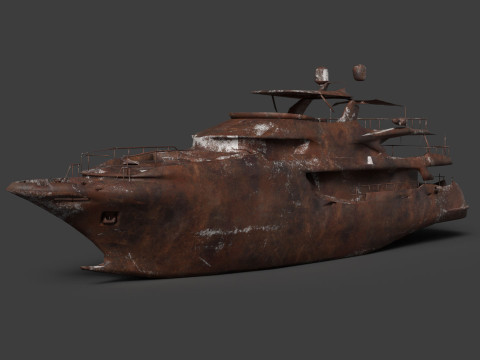Shredded Scrap Yacht Model 3D