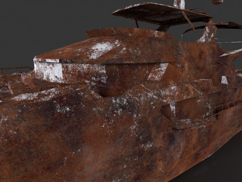 Shredded Scrap Yacht Model 3D
