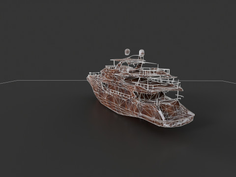 Shredded Scrap Yacht Model 3D