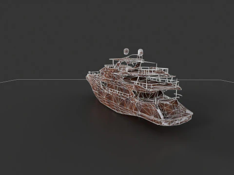Shredded Scrap Yacht 3D Model