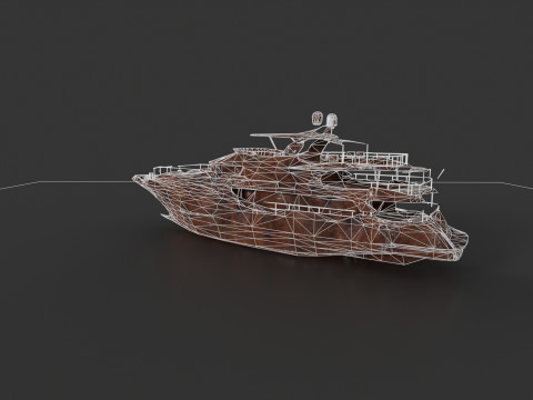 Shredded Scrap Yacht Model 3D