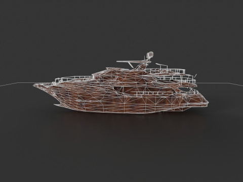 Shredded Scrap Yacht Model 3D