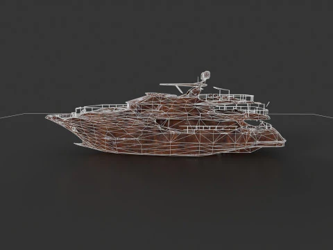 Shredded Scrap Yacht 3D Model