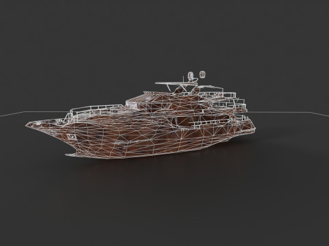 Shredded Scrap Yacht Model 3D