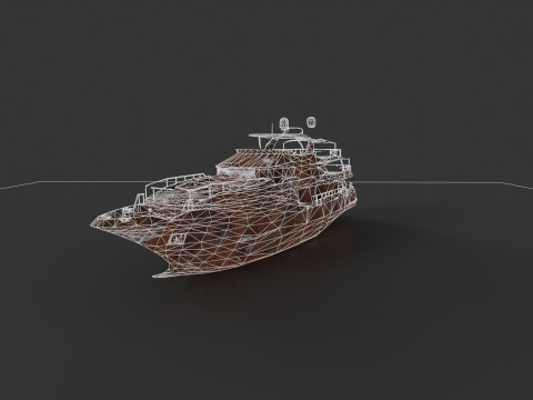 Shredded Scrap Yacht Model 3D