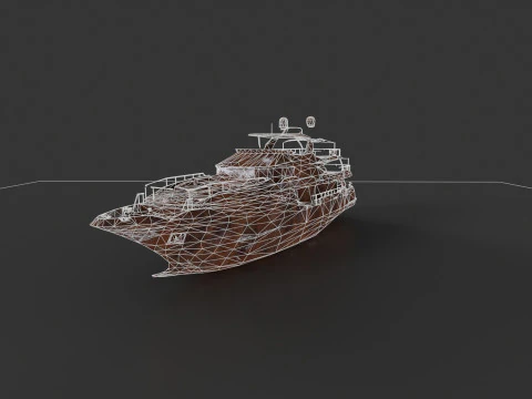 Shredded Scrap Yacht 3D Model