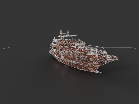 Shredded Scrap Yacht Model 3D