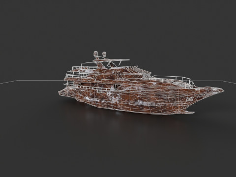 Shredded Scrap Yacht Model 3D