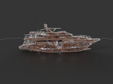 Shredded Scrap Yacht Model 3D