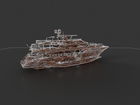 Shredded Scrap Yacht Model 3D