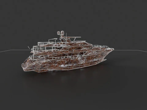 Shredded Scrap Yacht 3D Model