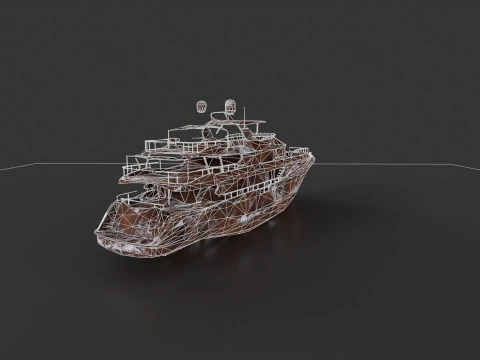 Shredded Scrap Yacht 3D Model