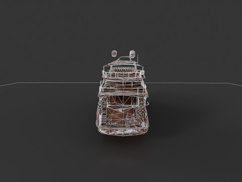 Shredded Scrap Yacht Model 3D