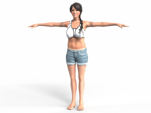 Mi Reina female character 3D Model