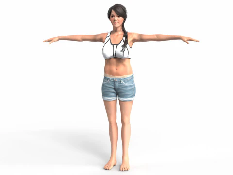 Mi Reina female character 3D Model