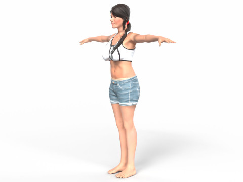 Mi Reina female character 3D Model