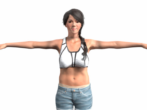 Mi Reina female character 3D Model