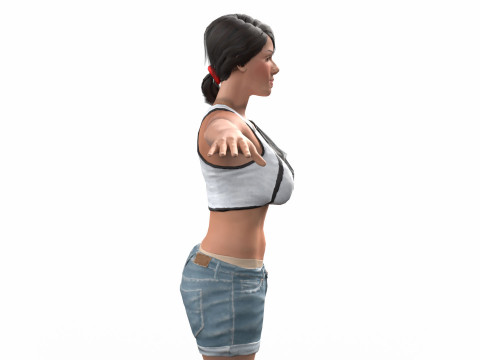 Mi Reina female character 3D Model