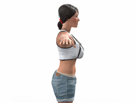 Mi Reina female character 3D Model