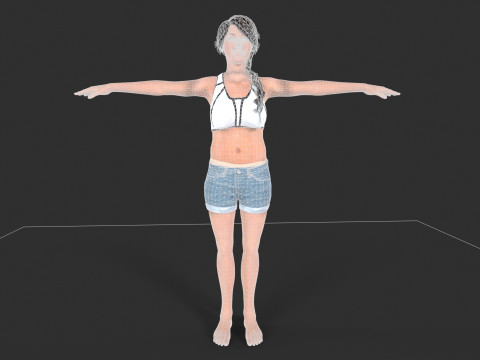 Mi Reina female character 3D Model