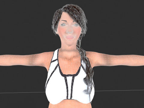 Mi Reina female character 3D Model