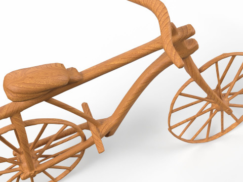 Wooden Old Vintage Bicycle Modelo 3D