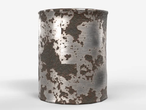 Kaleng Berkarat Model 3D