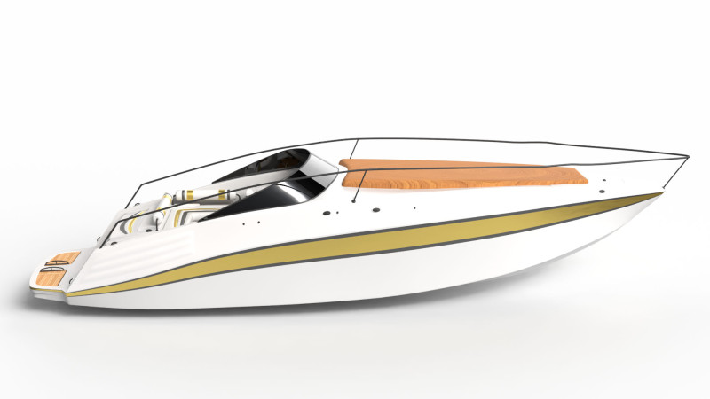 Modern Yacht Model 3D .c4d .max .obj .3ds .fbx .stl .blend