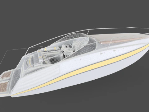 Modern Yacht 3D Model