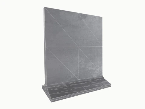 Concrete Barrier 3D Model
