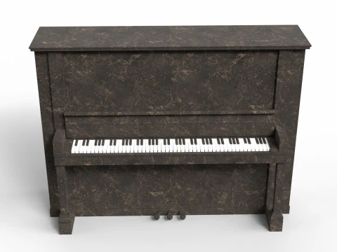 Pianoforte a coda in legno impiallacciato lucido Modello 3D