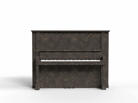 Pianoforte a coda in legno impiallacciato lucido Modello 3D