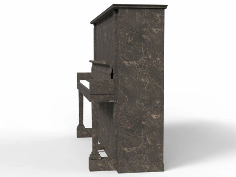 Pianoforte a coda in legno impiallacciato lucido Modello 3D