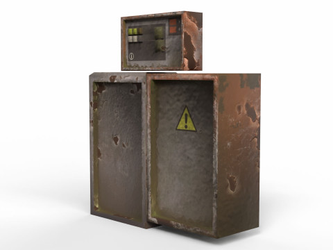 Electric Boxes Model 3D