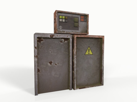 Electric Boxes Model 3D