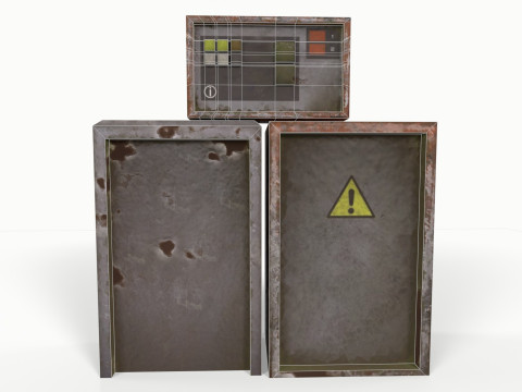 Electric Boxes Model 3D