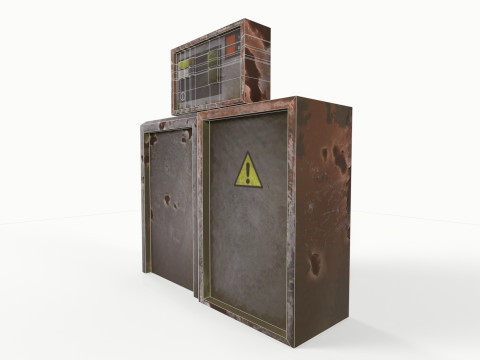 Electric Boxes Model 3D