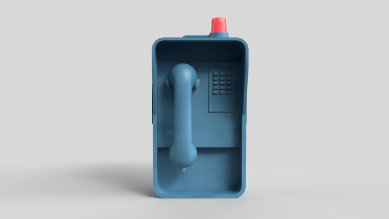 Retro Wall Telephone 3D मॉडल .c4d .max .obj .3ds .fbx .stl .blend 