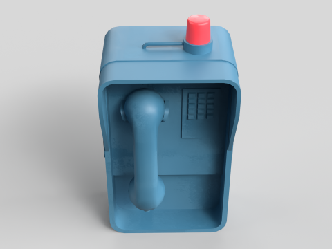Retro Wall Telephone 3D मॉडल
