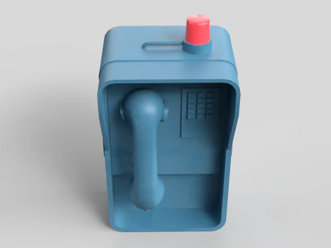 Retro Wall Telephone 3D Model
