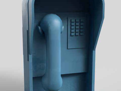 Retro Wall Telephone 3D मॉडल