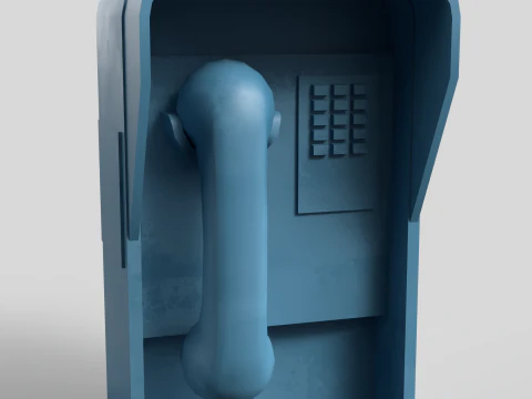 Retro Wall Telephone 3D Model