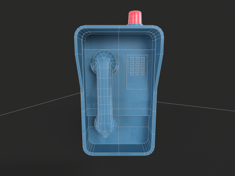 Retro Wall Telephone 3D मॉडल