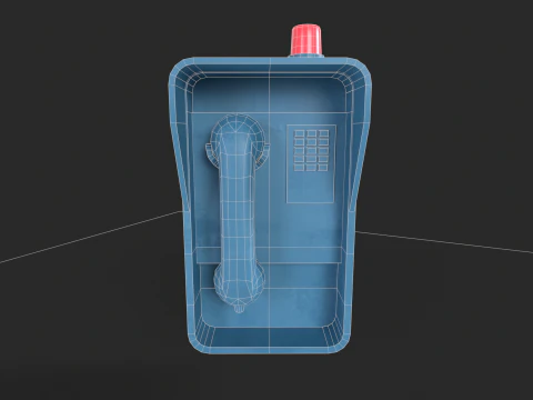 Retro Wall Telephone 3D Model