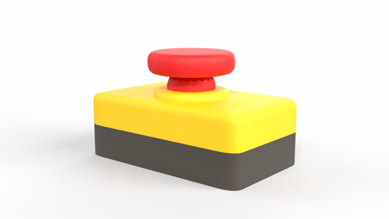 Emergency Button 3D 模型 .c4d .max .obj .3ds .fbx .stl .blend 